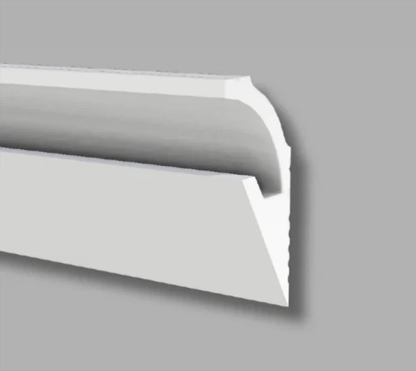 CORNICE IN DUROPOLIMERO PORTA LED PLUS bianco 2 Metri x100x50mm