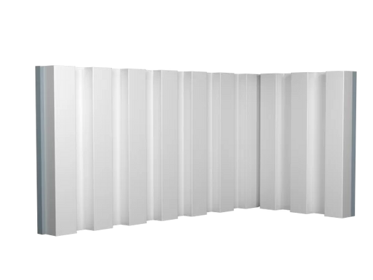 Lymer Wall panels Bianco Materiale DuroPolimero 2,8 Metri x120x21mm