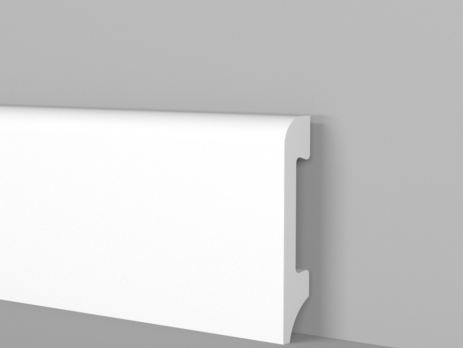 Battiscopa in Polimeri 75x14x2000 mm - White - Hd Color Skirting