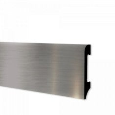 Battiscopa in Polimeri 75x14x2000 mm - Argento - Hd Color Skirting